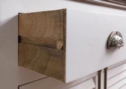 Credenza In Legno Di Mango 107x45x90 Laccato Bianco TOULOUSE #107 -Massivmoebel24 09 312 188 1007 07