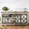 Credenza In Legno Di Mango 183x46x92 Grigio Scuro Laccato HERMITAGE #116 -Massivmoebel24 09 312 601 0610 1
