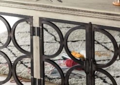 Credenza In Legno Di Mango 183x46x92 Grigio Scuro Laccato HERMITAGE #116 -Massivmoebel24 09 312 601 0610 5