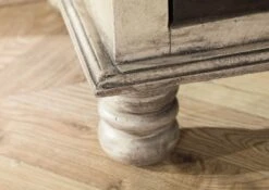 Credenza In Legno Di Mango 183x46x92 Grigio Scuro Laccato HERMITAGE #116 -Massivmoebel24 09 312 601 0610 7