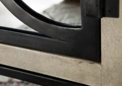 HERMITAGE #015 Vetrina In Legno Di Mango - Laccato / Grigio 150x45x160 -Massivmoebel24 09 312 601 0615 4