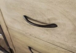 HERMITAGE #015 Vetrina In Legno Di Mango - Laccato / Grigio 150x45x160 -Massivmoebel24 09 312 601 0615 6