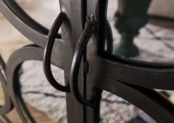 HERMITAGE #015 Vetrina In Legno Di Mango - Laccato / Grigio 150x45x160 -Massivmoebel24 09 312 601 0615 7