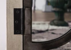 Vetrina In Legno Di Mango 97x45x160 Grigio Scuro Laccato HERMITAGE #616 -Massivmoebel24 09 312 601 0616 4