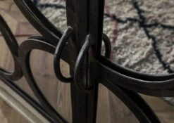 Vetrina In Legno Di Mango 97x45x160 Grigio Scuro Laccato HERMITAGE #616 -Massivmoebel24 09 312 601 0616 5