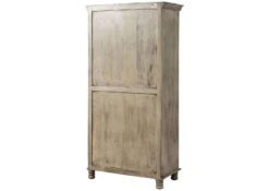 Armadio In Legno Di Mango 97x50x190 Grigio Scuro Laccato HERMITAGE #618 -Massivmoebel24 09 312 601 0618 11