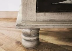 Armadio In Legno Di Mango 97x50x190 Grigio Scuro Laccato HERMITAGE #618 -Massivmoebel24 09 312 601 0618 6