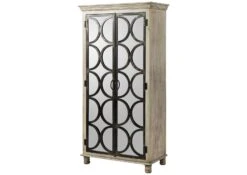 Armadio In Legno Di Mango 97x50x190 Grigio Scuro Laccato HERMITAGE #618 -Massivmoebel24 09 312 601 0618 9