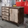 Credenza In Legno Di Mango 120x46x92 Marrone Laccato HEAVY INDUSTRY #225 -Massivmoebel24 09 312 677 0225 1