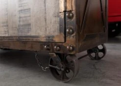 Credenza In Legno Di Mango 120x46x92 Marrone Laccato HEAVY INDUSTRY #225 -Massivmoebel24 09 312 677 0225 7