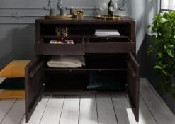 Credenza In Legno Di Acacia 120x45x100 Tabacco Laccato BUENO #4005 14 Credenza In Legno Di Acacia 120x45x100 Tabacco Laccato BUENO #4005 -Massivmoebel24 09 312 679 4005 4