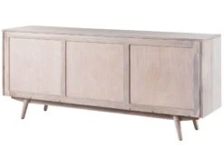 Credenza In Legno Di Acacia 180x42x75 Bianco Laccato MOSAYK #200 -Massivmoebel24 09 312 689 0200 11