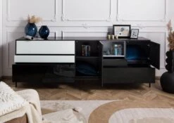 CHICAGO #206 Credenza In Legno Di Mango - Oliato / Antracite 240x45x85 14 CHICAGO #206 Credenza In Legno Di Mango - Oliato / Antracite 240x45x85 -Massivmoebel24 09 312 695 2006 4