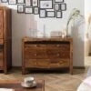 ANCONA #220 Credenza In Legno Di Sheesham - Laccato / Marrone Scuro 110x45x80