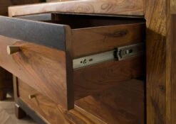 ANCONA #220 Credenza In Legno Di Sheesham - Laccato / Marrone Scuro 110x45x80 16 ANCONA #220 Credenza In Legno Di Sheesham - Laccato / Marrone Scuro 110x45x80 -Massivmoebel24 09 312 699 2020 05