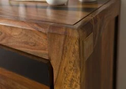 ANCONA #220 Credenza In Legno Di Sheesham - Laccato / Marrone Scuro 110x45x80 18 ANCONA #220 Credenza In Legno Di Sheesham - Laccato / Marrone Scuro 110x45x80 -Massivmoebel24 09 312 699 2020 07