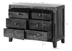 ANCONA #220 Credenza In Legno Di Sheesham - Laccato / Marrone Scuro 110x45x80 19 ANCONA #220 Credenza In Legno Di Sheesham - Laccato / Marrone Scuro 110x45x80 -Massivmoebel24 09 312 699 2020 08