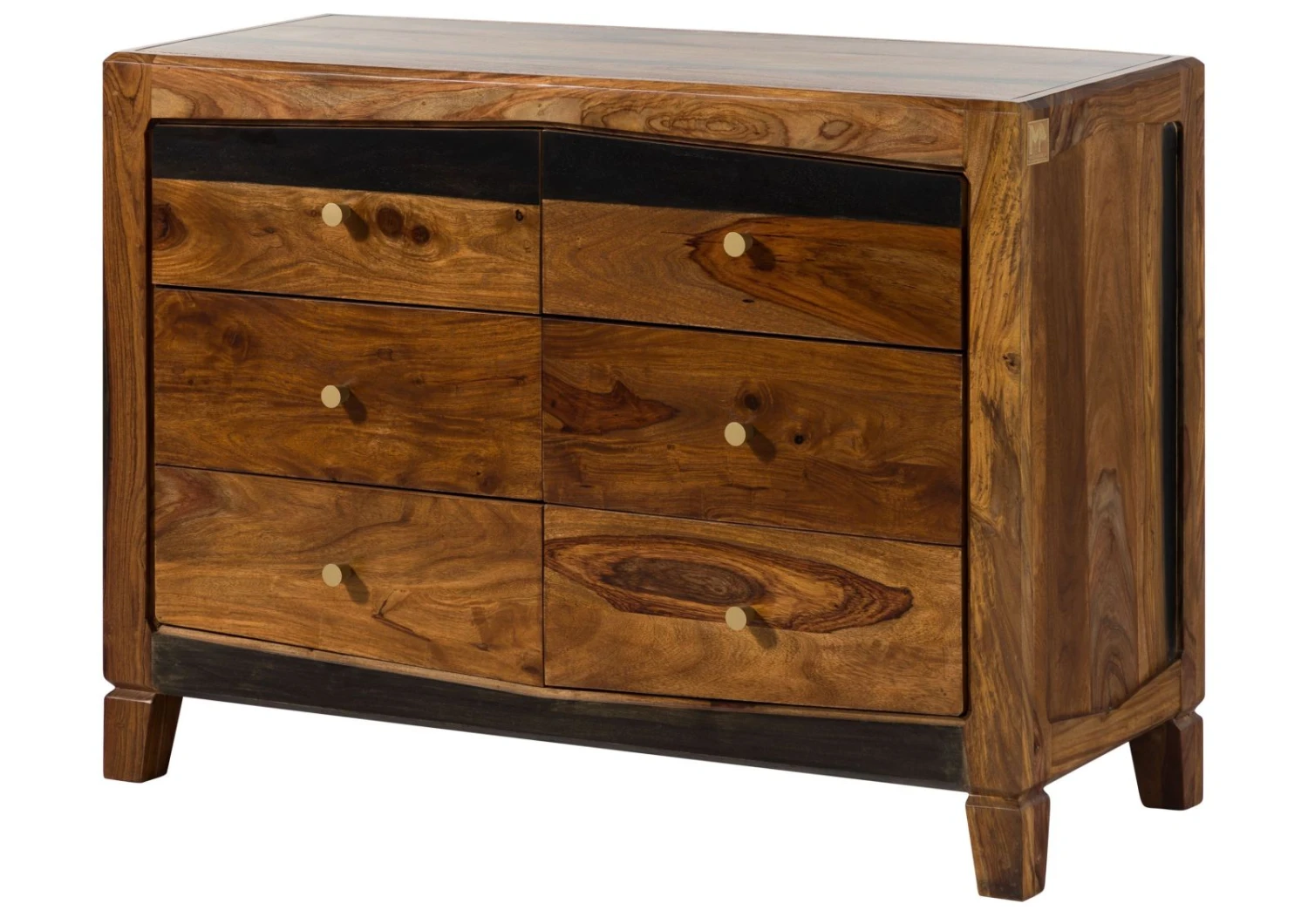 ANCONA #220 Credenza In Legno Di Sheesham - Laccato / Marrone Scuro 110x45x80 11 ANCONA #220 Credenza In Legno Di Sheesham - Laccato / Marrone Scuro 110x45x80 - immagine 9