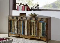 Credenza In Legno Di Legno Riciclato 178x42x88 Multicolore Laccato NATURE OF SPIRIT #40