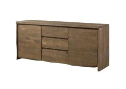 PURE MANGO #115 Credenza In Legno Di Mango - Oliato - Sabbiato / Marrone 185xx48x80 -Massivmoebel24 09 312 724 1015 09