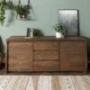 PURE MANGO #215 Credenza In Legno Di Mango - Oliato / Marrone 185x48x80