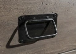 Credenza In Legno Di Mango 150x45x80 Grigio Scuro Laccato RAILWAY #200 -Massivmoebel24 09 312 772 1001 6