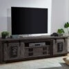 Mobile TV In Legno Di Mango 180x55x50 Grigio Scuro Laccato RAILWAY #246 -Massivmoebel24 09 312 772 1036 1