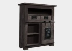 RAILWAY #252 Comò In Legno Di Mango - Laccato / Grigio 75x36x90 -Massivmoebel24 09 312 772 1039 9