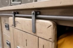 Credenza In Legno Di Mango 150x45x80 Sbiancato Laccato RAILWAY #300 -Massivmoebel24 09 312 772 2001 5