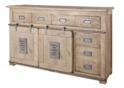 Credenza In Legno Di Mango 150x45x90 Sbiancato Laccato RAILWAY #320 19 Credenza In Legno Di Mango 150x45x90 Sbiancato Laccato RAILWAY #320 -Massivmoebel24 09 312 772 2018 9