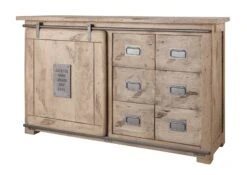 Credenza In Legno Di Mango 140x45x85 Sbiancato Laccato RAILWAY #321 19 Credenza In Legno Di Mango 140x45x85 Sbiancato Laccato RAILWAY #321 -Massivmoebel24 09 312 772 2019 9