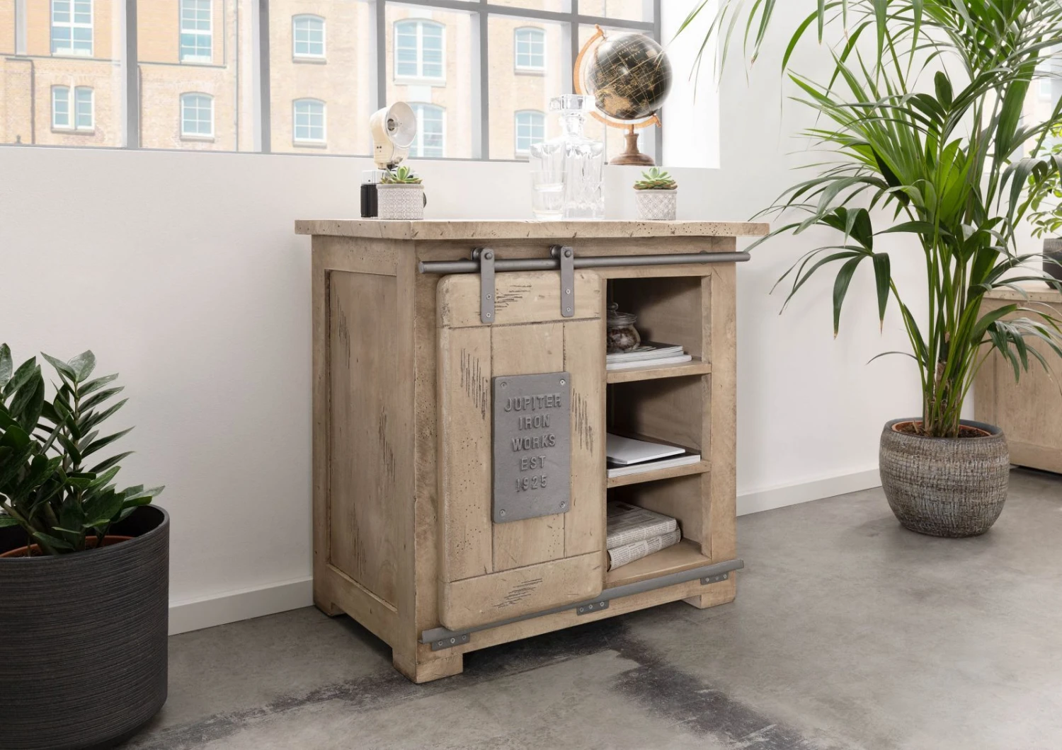 RAILWAY #323 Comò In Legno Di Mango - Laccato / Whitewash 70x45x70 3 RAILWAY #323 Comò In Legno Di Mango - Laccato / Whitewash 70x45x70