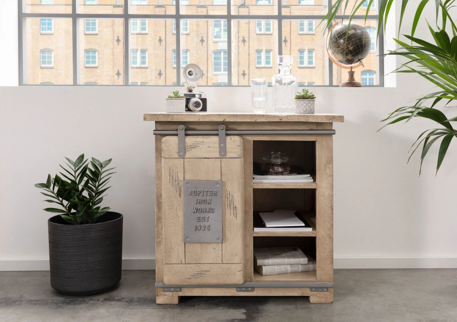 RAILWAY #323 Comò In Legno Di Mango - Laccato / Whitewash 70x45x70 5 RAILWAY #323 Comò In Legno Di Mango - Laccato / Whitewash 70x45x70 - immagine 3