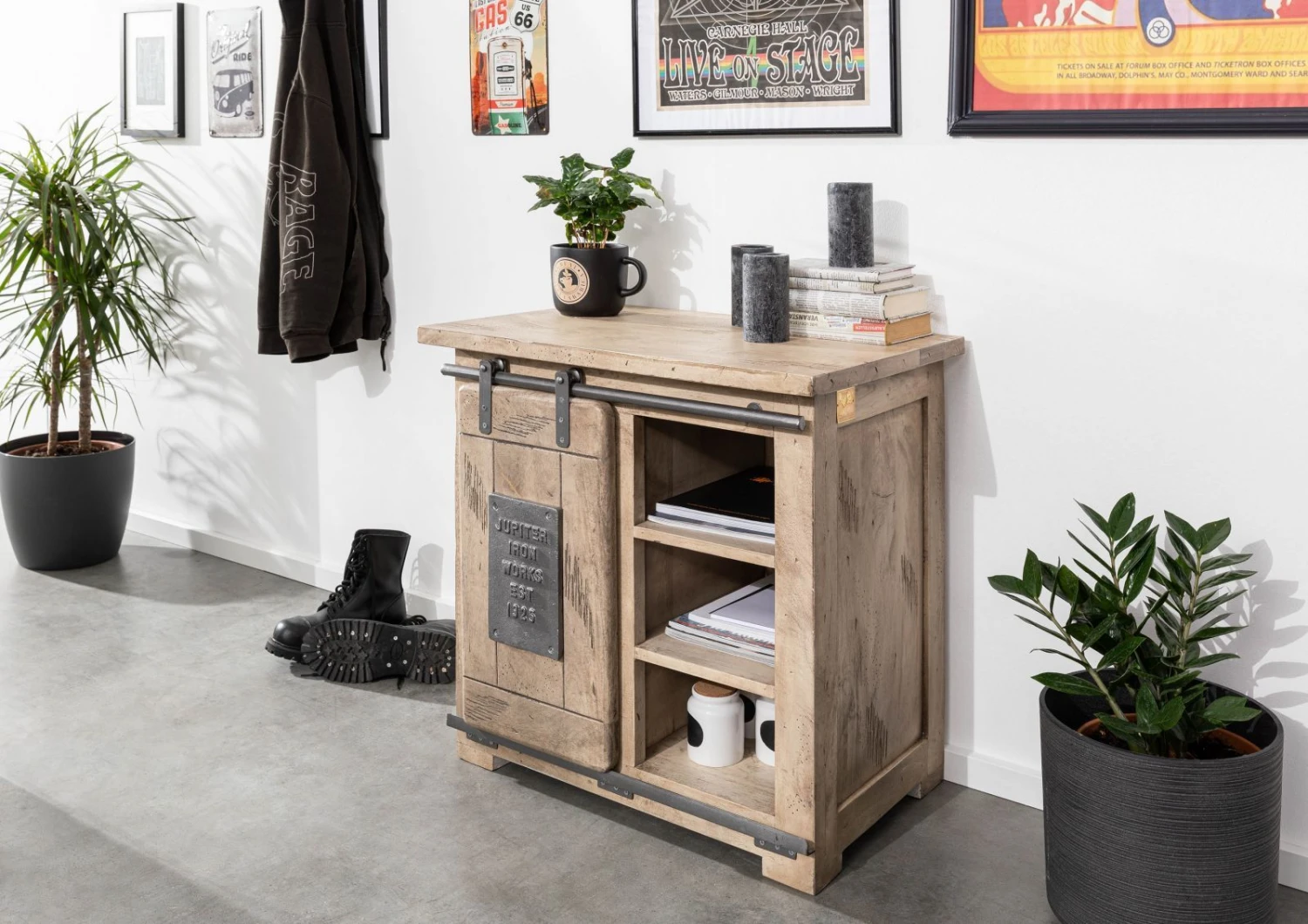 RAILWAY #324 Comò In Legno Di Mango - Laccato / Whitewash 70x45x70 3 RAILWAY #324 Comò In Legno Di Mango - Laccato / Whitewash 70x45x70