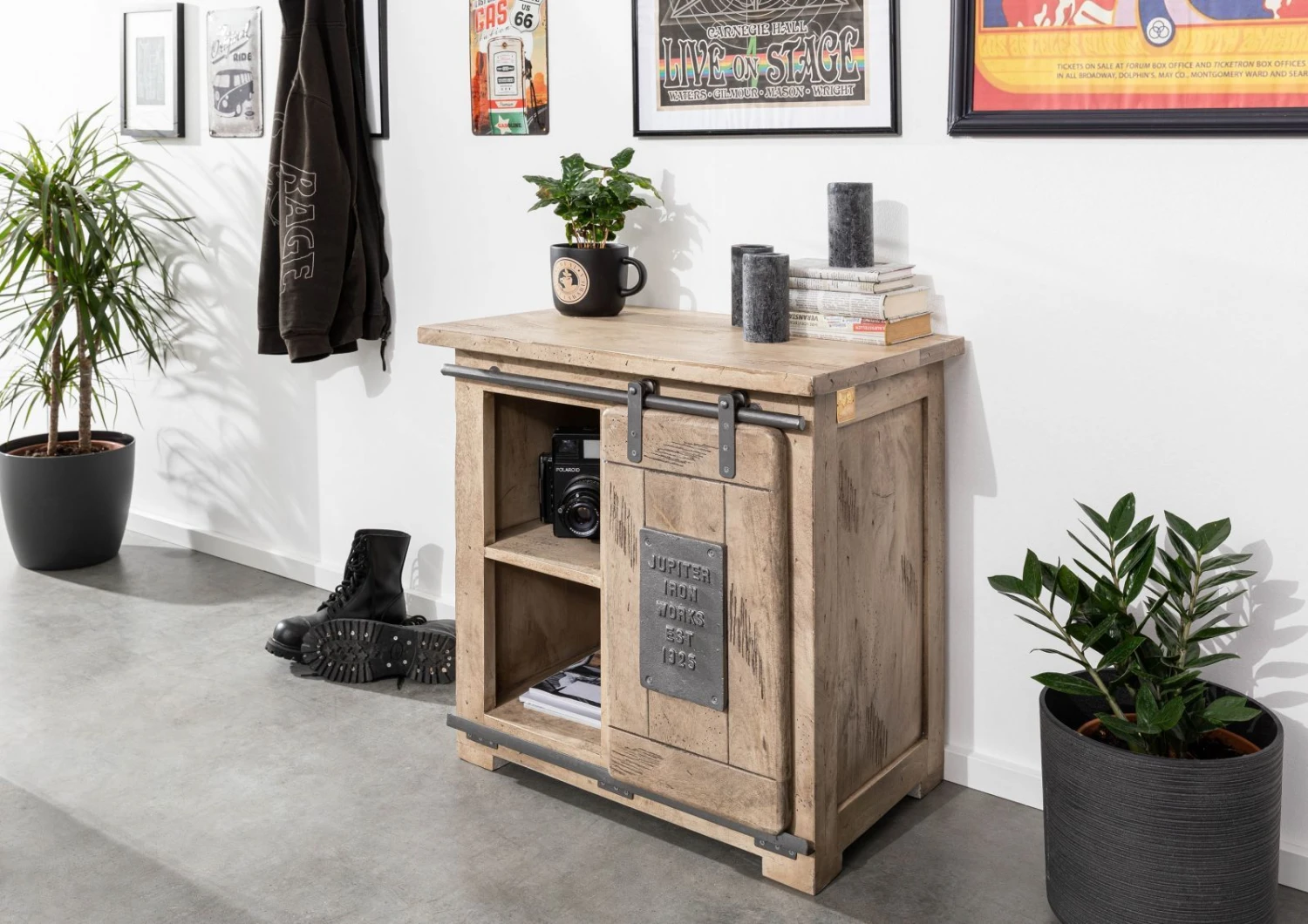 RAILWAY #324 Comò In Legno Di Mango - Laccato / Whitewash 70x45x70 6 RAILWAY #324 Comò In Legno Di Mango - Laccato / Whitewash 70x45x70 - immagine 4