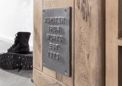 RAILWAY #352 Credenza In Legno Di Mango - Laccato / Whitewash 75x36x90 -Massivmoebel24 09 312 772 2039 6