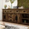 Sideboard Mango 200x45x90 Braun Lackiert RAILWAY #422 -Massivmoebel24 09 312 772 3020 01