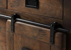 Sideboard Mango 200x45x90 Braun Lackiert RAILWAY #422 -Massivmoebel24 09 312 772 3020 06