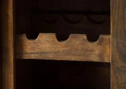 Weinkommode Mango 80x40x82 Braun Lackiert RAILWAY #440 -Massivmoebel24 09 312 772 3031 07