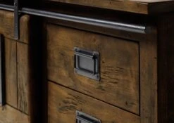 TV-Board Mango 200x55x50 Braun Lackiert RAILWAY #451 -Massivmoebel24 09 312 772 3038 06