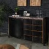 Credenza In Legno Di Legno Riciclato 143x43x90 Multicolore Laccato INDUSTRIAL #102