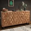 STILMÖBEL #101 Credenza In Legno Di Acacia - Laccato / Marrone Chiaro 160x46x84 -Massivmoebel24 09 312 823 0001 1