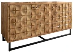 STILMÖBEL #105 Credenza In Legno Di Mango - Laccato / Marrone Chiaro 157x46x81 15 STILMÖBEL #105 Credenza In Legno Di Mango - Laccato / Marrone Chiaro 157x46x81 -Massivmoebel24 09 312 823 0005 9