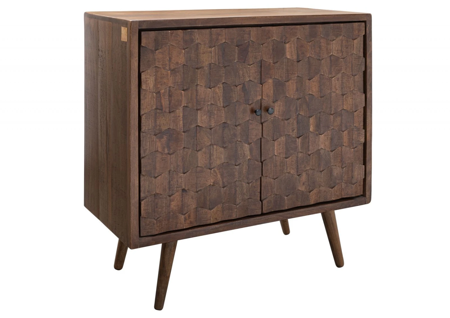 STILMÖBEL #109 Comó In Legno Di Mango - Laccato / Marrone 94x46x94 9 STILMÖBEL #109 Comó In Legno Di Mango - Laccato / Marrone 94x46x94 - immagine 7