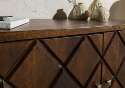 Credenza In Legno Di Mango 183x46x89 Marrone Laccato STILMÖBEL #126 -Massivmoebel24 09 312 823 0026 7