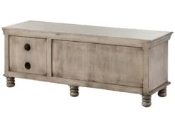Mobile TV In Legno Di Mango 150x45x55 Grigio Scuro Laccato HERMITAGE #612 -Massivmoebel24 09 313 601 0612 11
