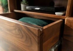 Mobile TV In Legno Di Shesham / Acacia 178x40x58 Noce Cerato TORONTO #220 -Massivmoebel24 09 313 665 1020 6