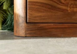 Mobile TV In Legno Di Shesham / Acacia 178x40x58 Noce Cerato TORONTO #221 -Massivmoebel24 09 313 665 1021 5