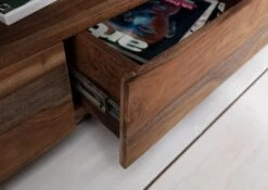 Mobile TV In Legno Di Sheesham / Palissandro 125x45x50 Grigio Scuro Oliato BUENO -Massivmoebel24 09 313 679 2002 5