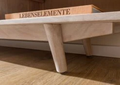 Mobile TV In Legno Di Acacia 145x35x45 Bianco Laccato MOSAYK #101 -Massivmoebel24 09 313 689 0201 7